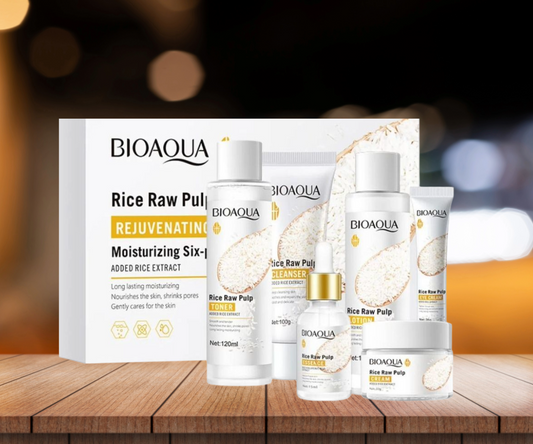 Kit de cuidado facial con extracto de arroz