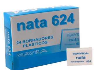 Borrador de nata Ref. pequeño – caja x 24